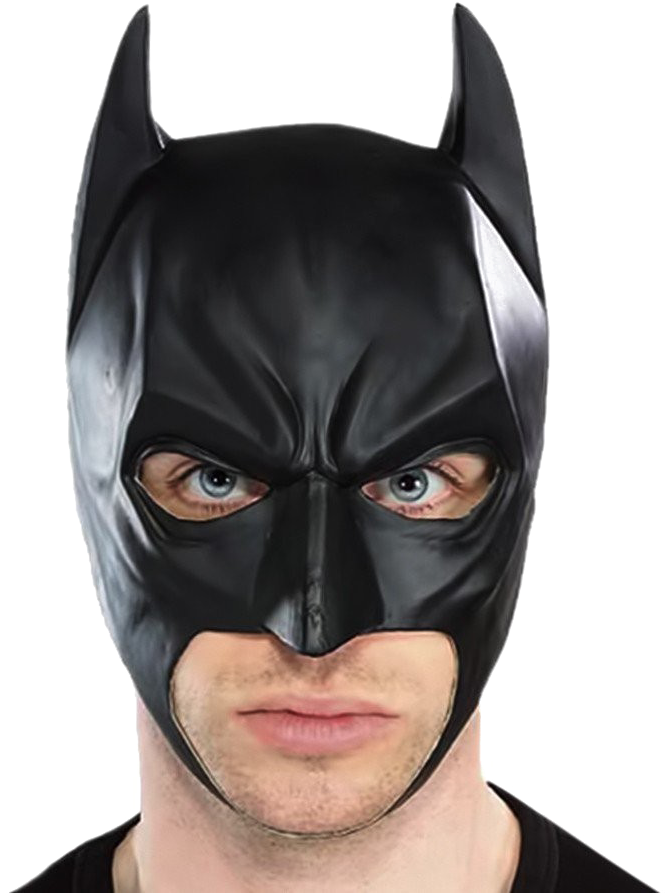 Batman Mask Wornby Man PNG Image