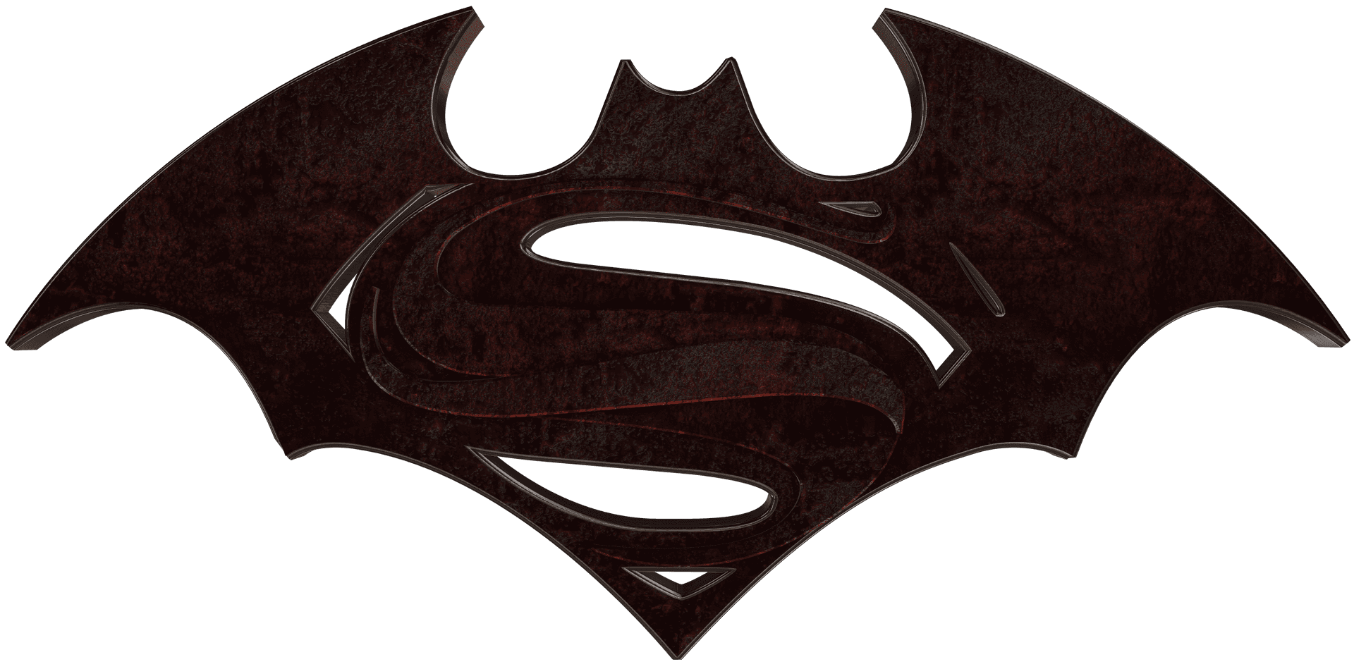 Batman Superman Logo Hybrid PNG Image