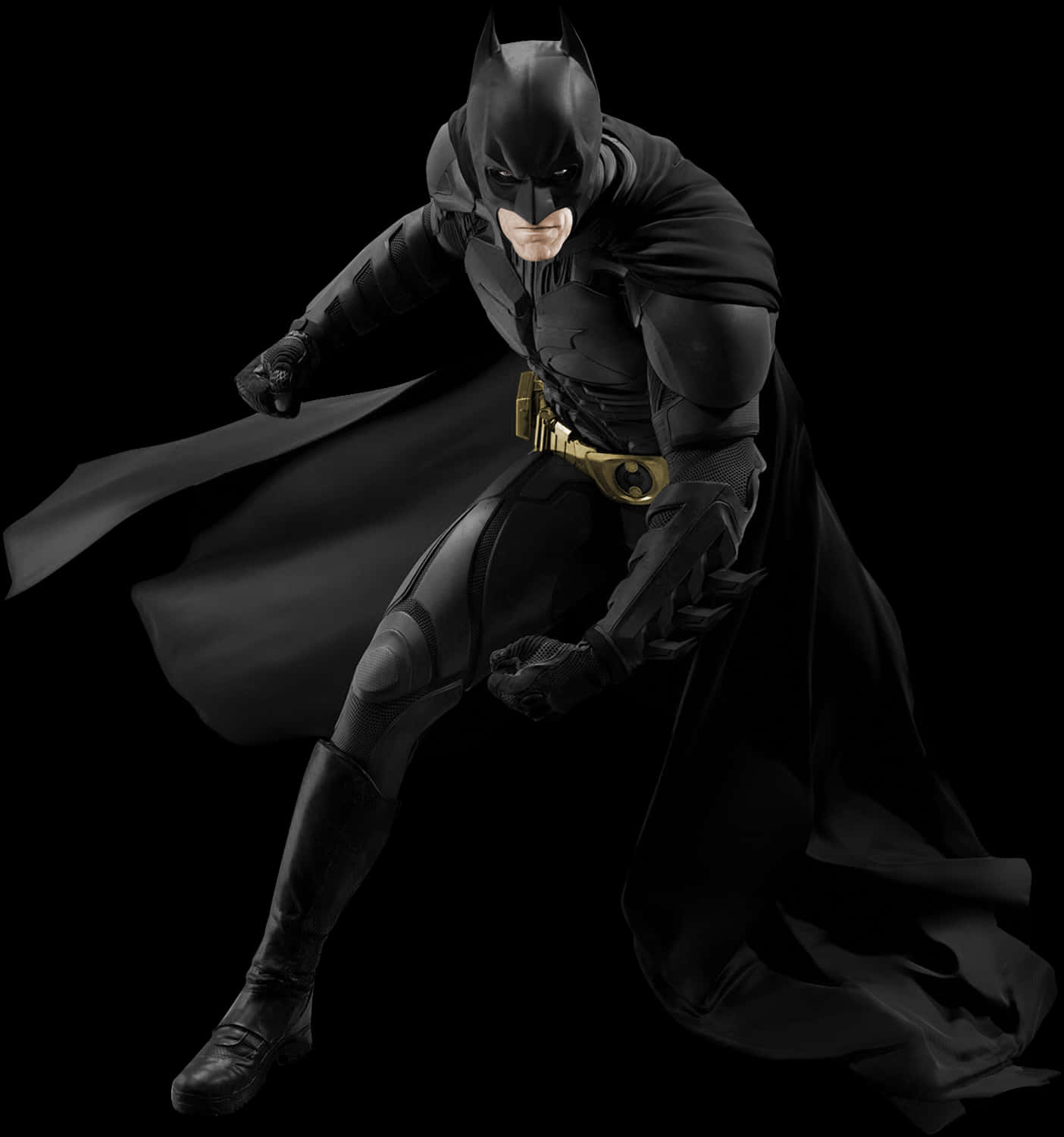 Batmanin Action Pose PNG Image