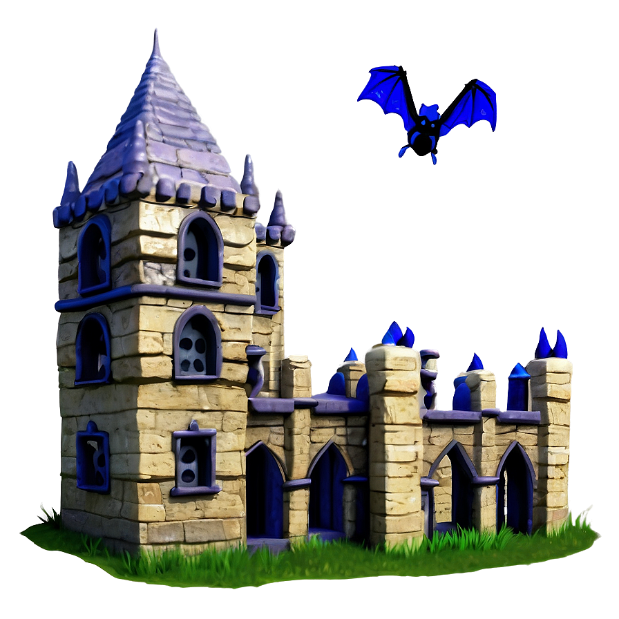 Bats And Gothic Castle Png 56 PNG Image