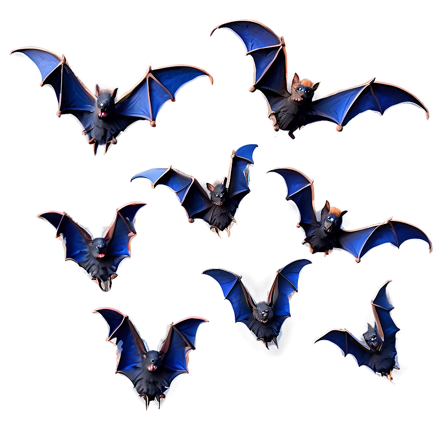 Bats Flying Formation Png Fmm PNG Image