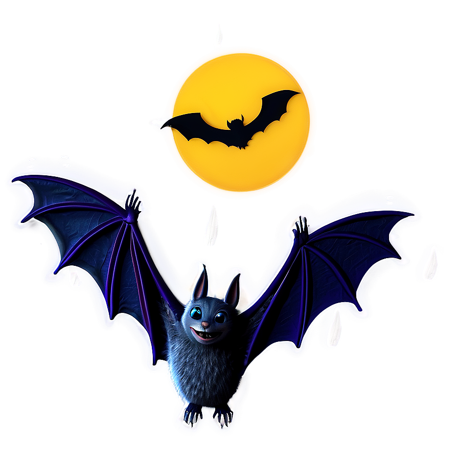 Bats On Halloween Night Png 6 PNG Image