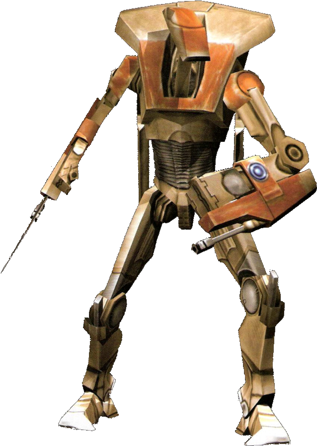 Battle Droid Full Body Render PNG Image