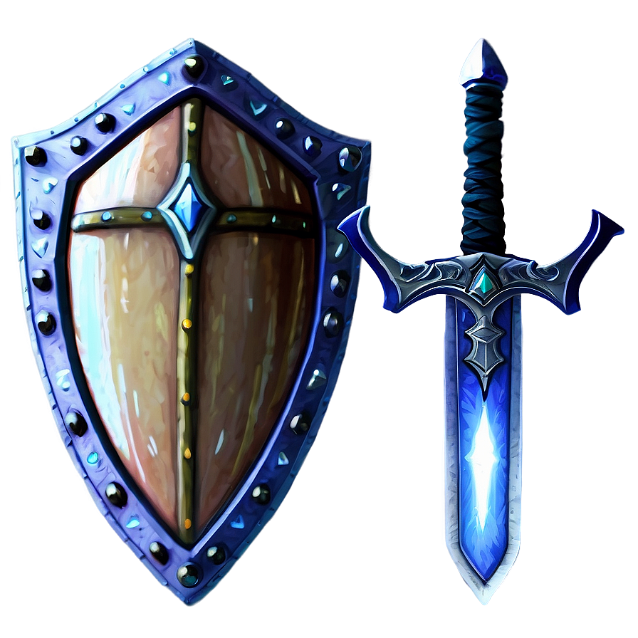 Battle Sword And Shield Set Png Qoa81 PNG Image