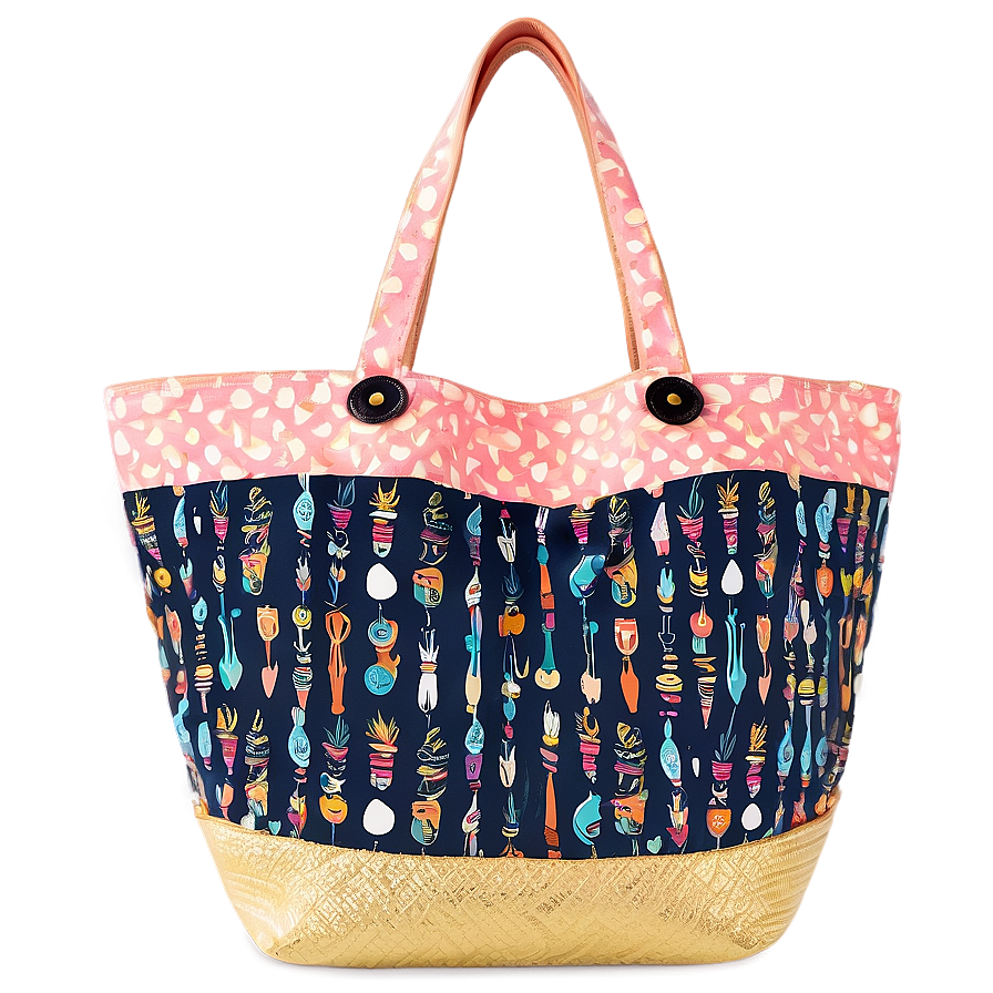 Beach Bag With Cosmetic Pouch Png Uke25 PNG Image