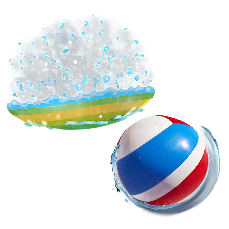 Beach Ball In Water Png Mpb68 PNG Image