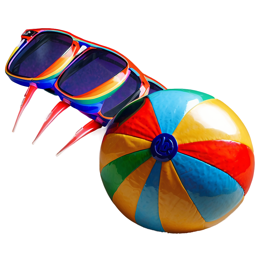 Beach Ball With Sunglasses Png 66 PNG Image