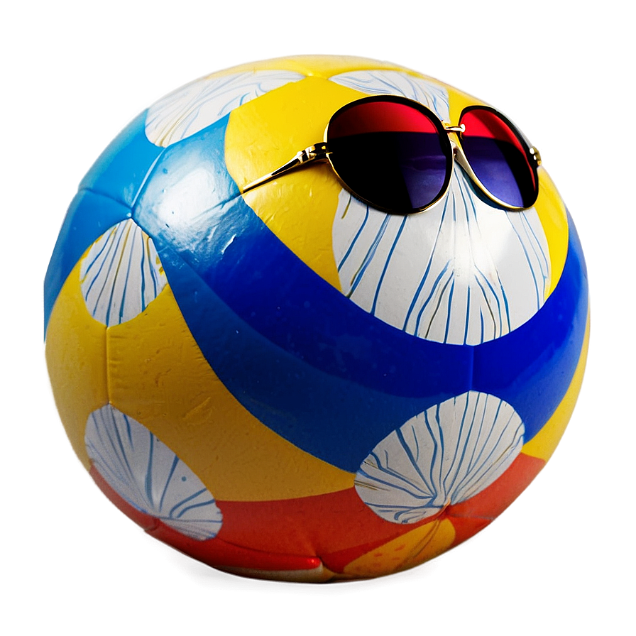 Beach Ball With Sunglasses Png Ukm67 PNG Image