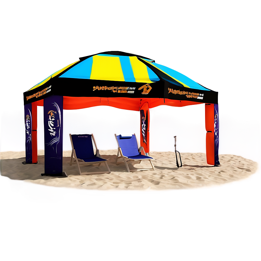 Beach Canopy Setup Png 06282024 PNG Image