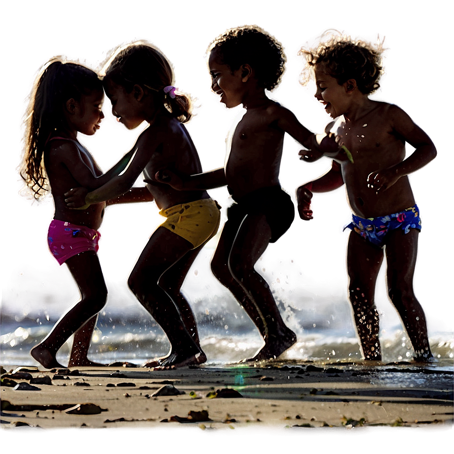 Beach Kids Playing Png Mof59 PNG Image