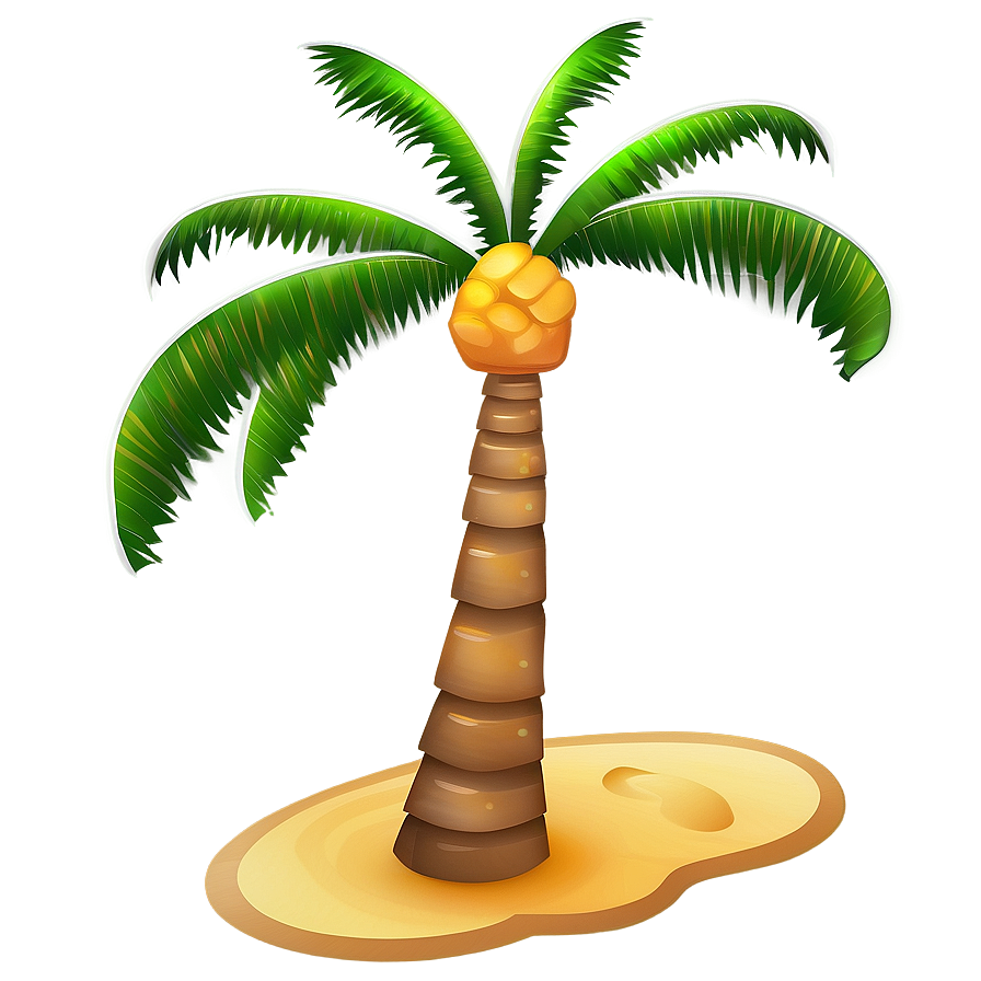 Beach Palm Tree Emoji Png Fcd PNG Image