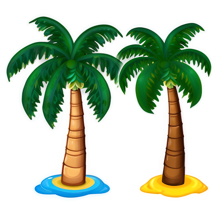 Beach Palm Tree Emoji Png Rxw13 PNG Image