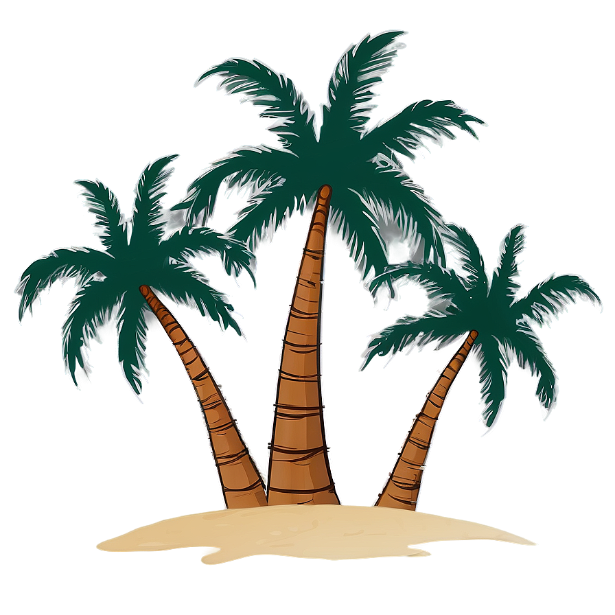 Beach Palm Trees Silhouette Png Tkq PNG Image