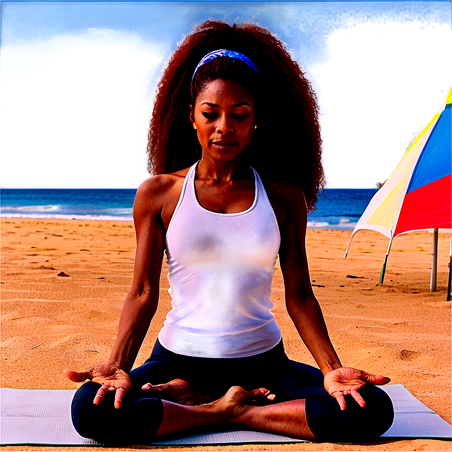 Beach Sunrise Yoga Png 76 PNG Image