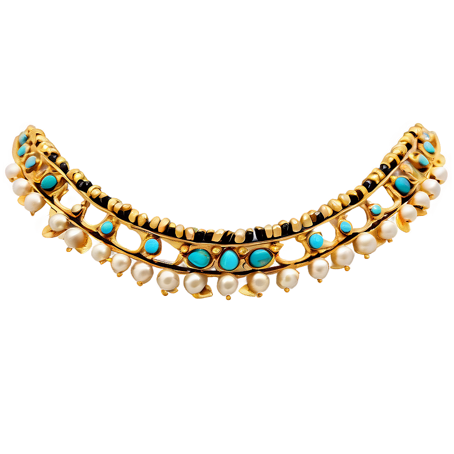 Beaded Gold Necklace Png Tcb PNG Image