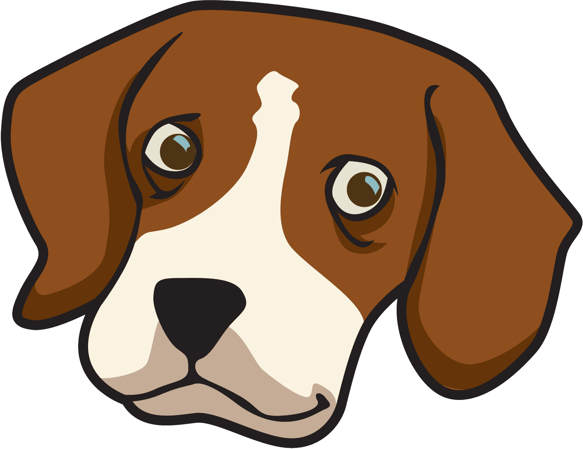 Beagle Portrait Illustration PNG Image