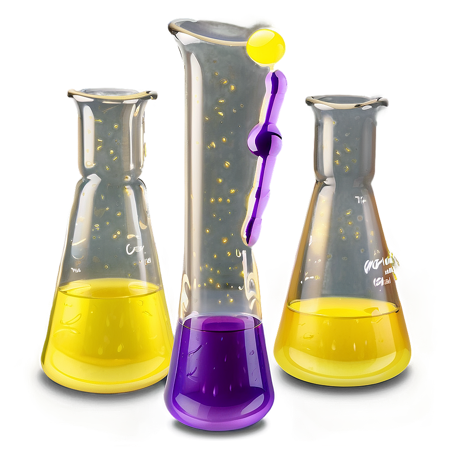 Beaker With Yellow Substance Png Fvp11 PNG Image