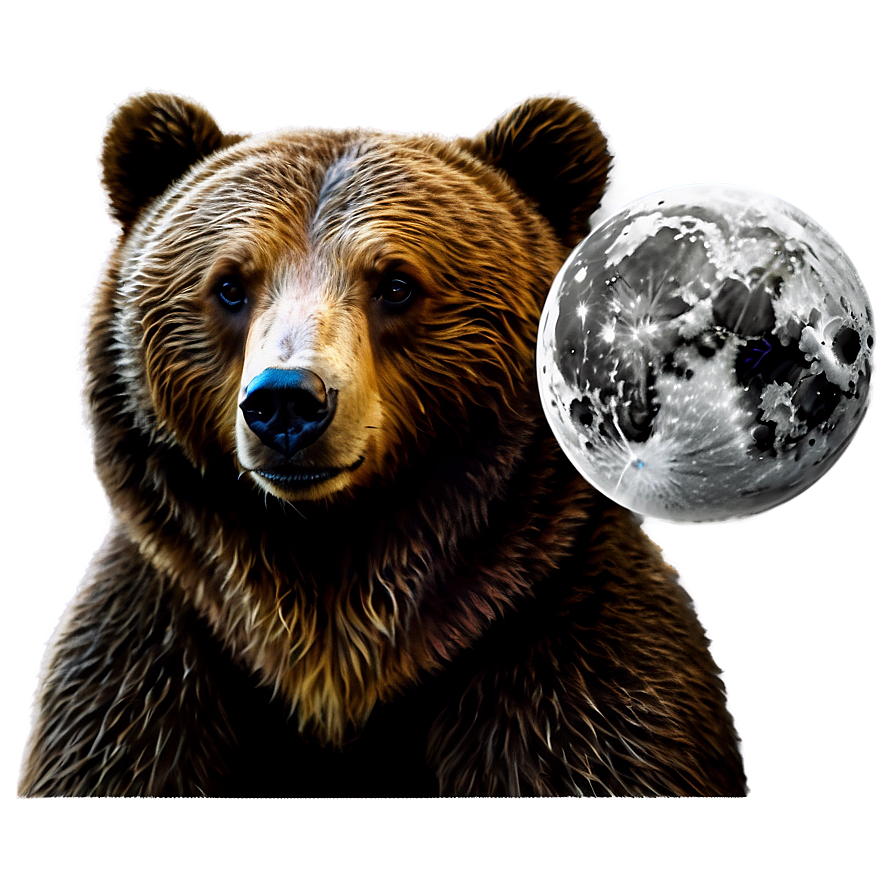 Bear And Moon Png Jvy24 PNG Image