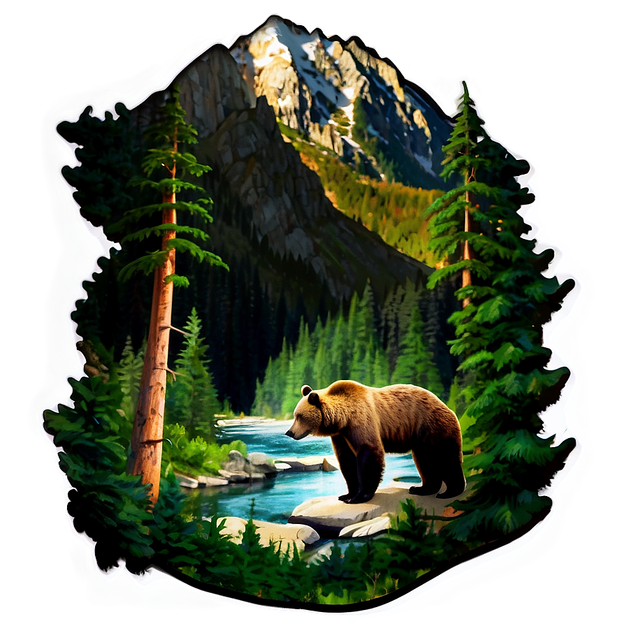 Bear And Mountains Png 99 PNG Image