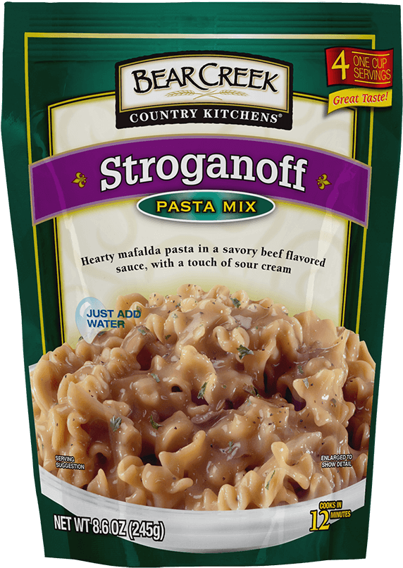 Bear Creek Stroganoff Pasta Mix Package PNG Image