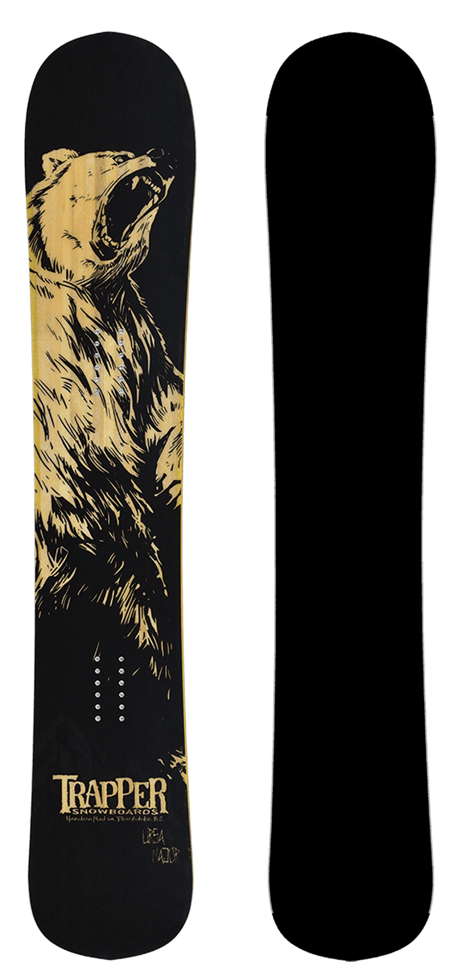 Bear Design Snowboardby Trapper PNG Image