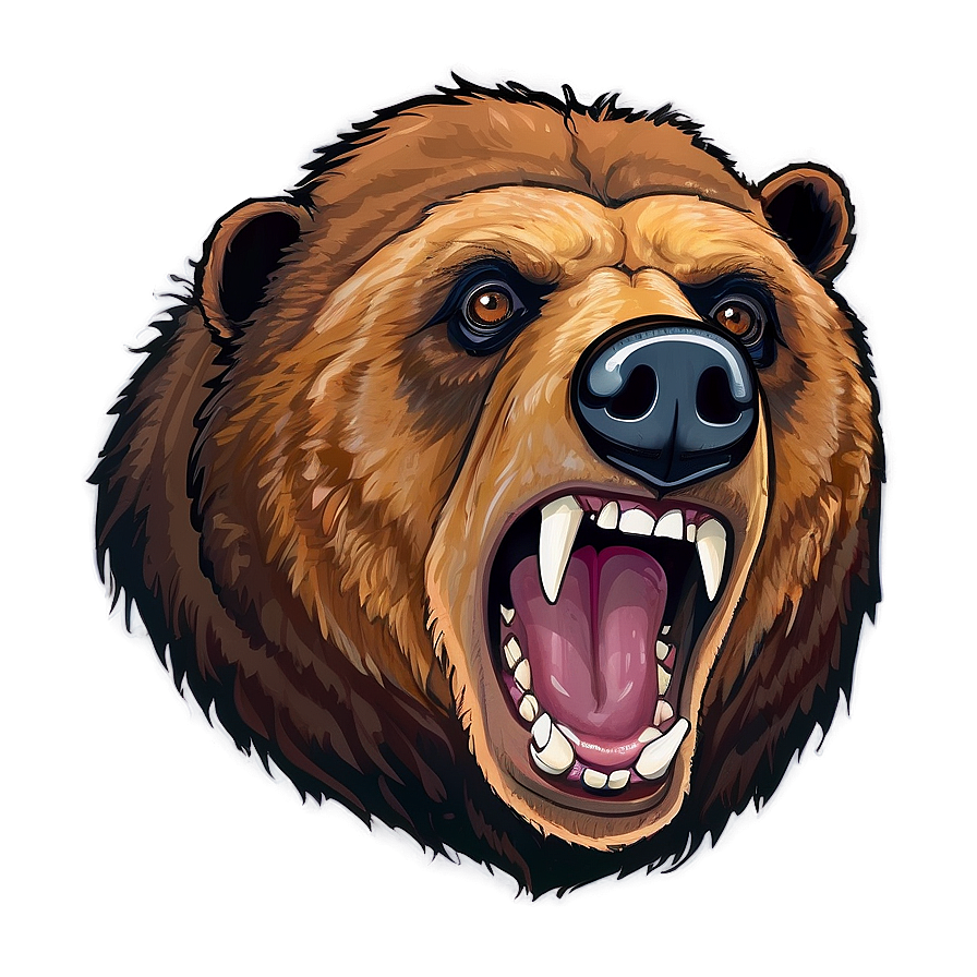 Bear Face Caricature Png Iwe20 PNG Image