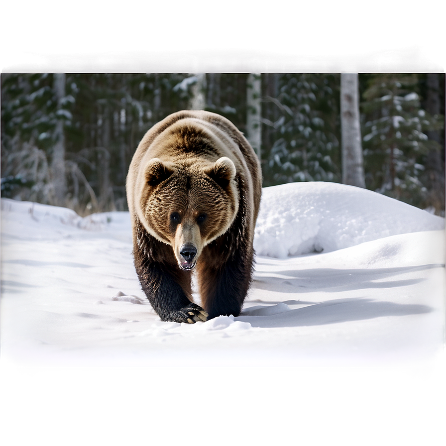 Bear In Snow Png 05032024 PNG Image