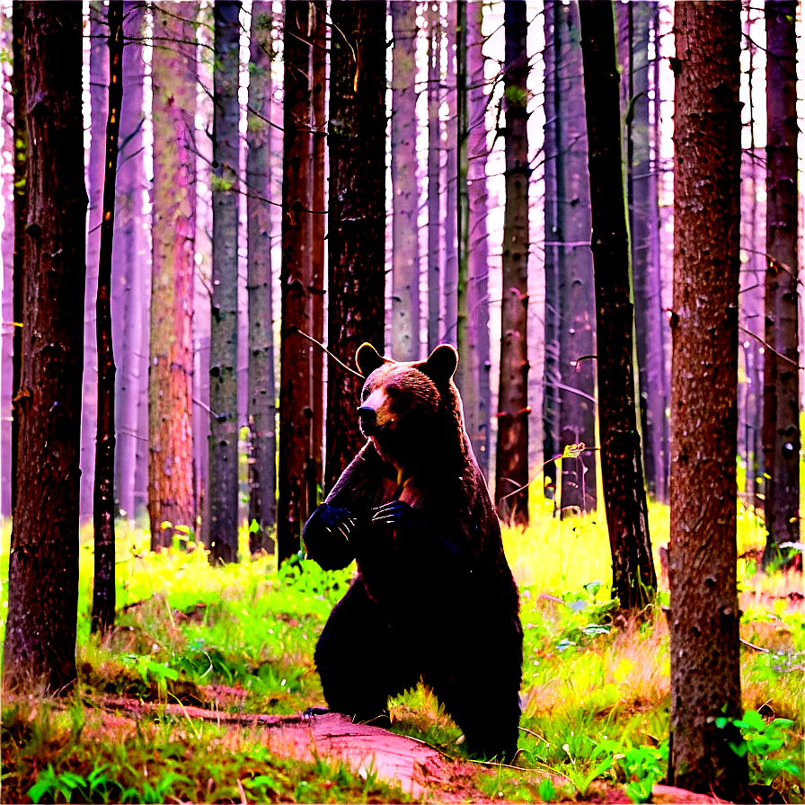 Bear In The Woods Png Eud PNG Image