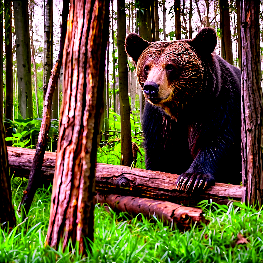 Bear In The Woods Png Jin PNG Image