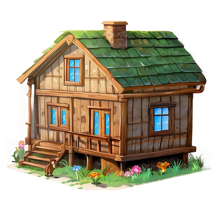 Bear's Family Home Illustration Png 8 PNG Image