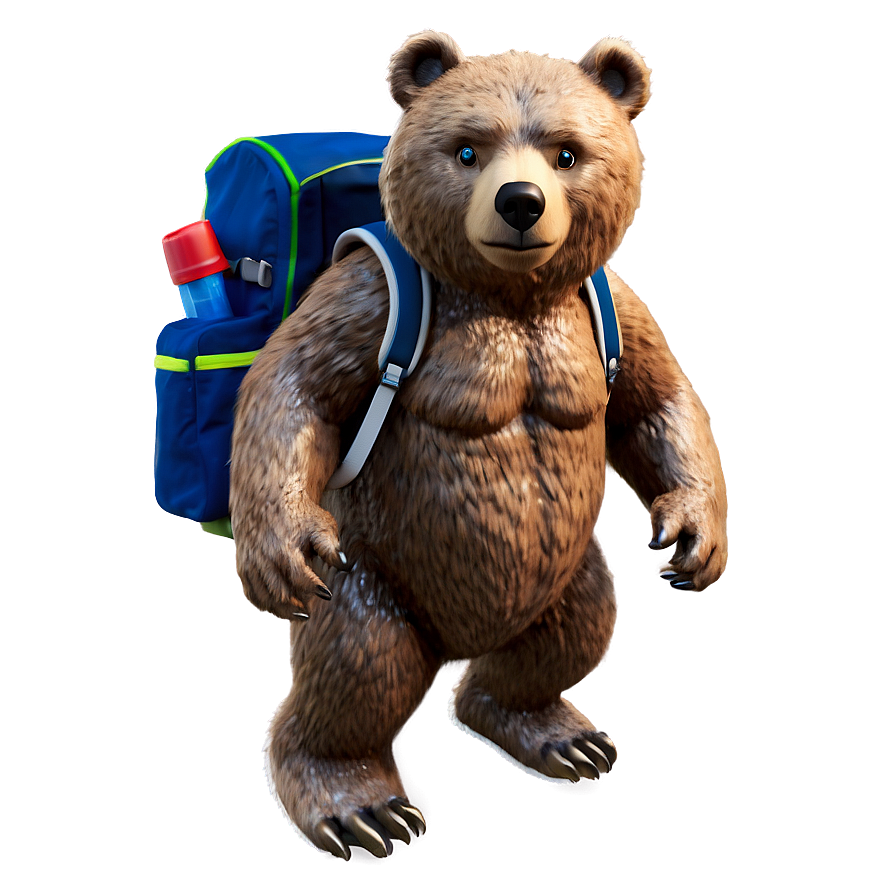 Bear With Backpack Png 05032024 PNG Image