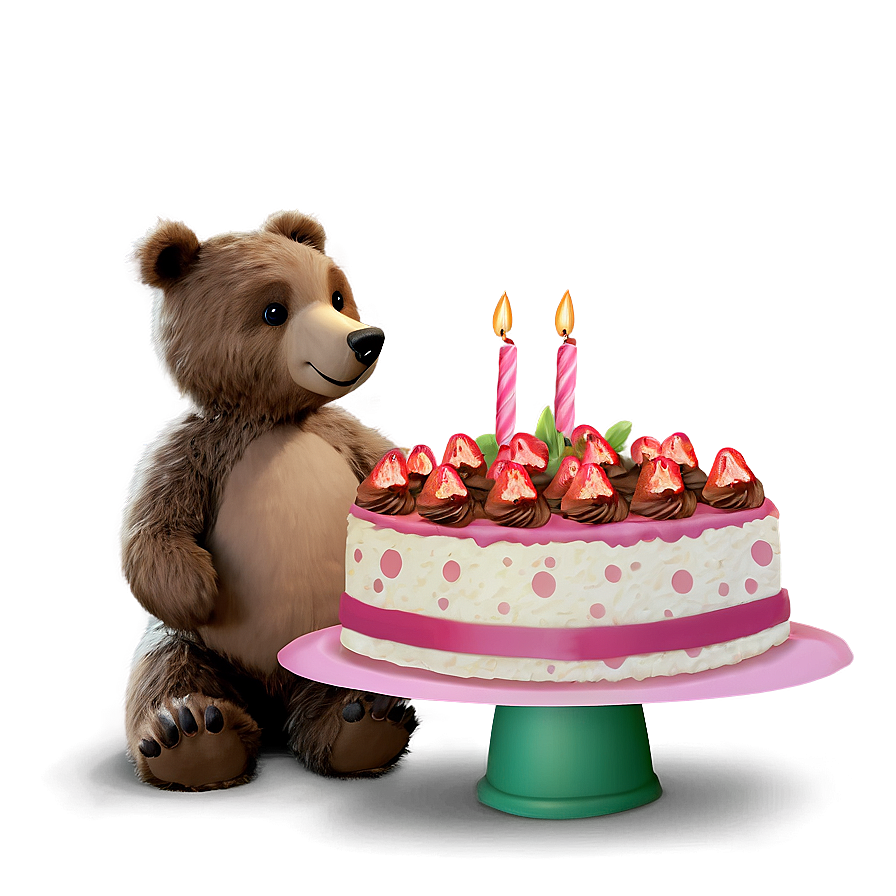 Bear With Cake Png 28 PNG Image