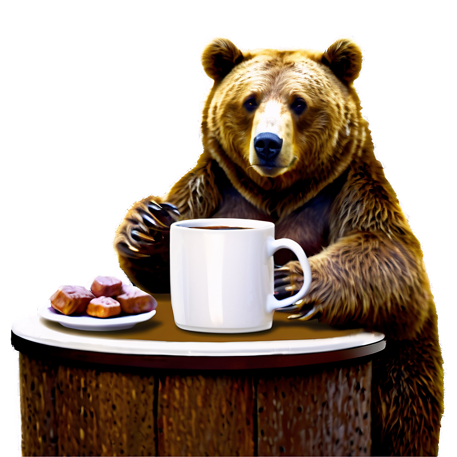 Bear With Coffee Png 13 PNG Image