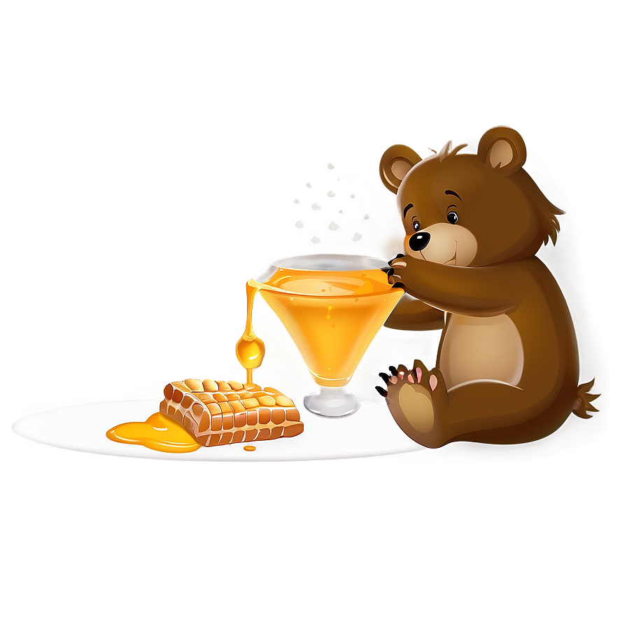 Bear With Honey Png Pkd56 PNG Image