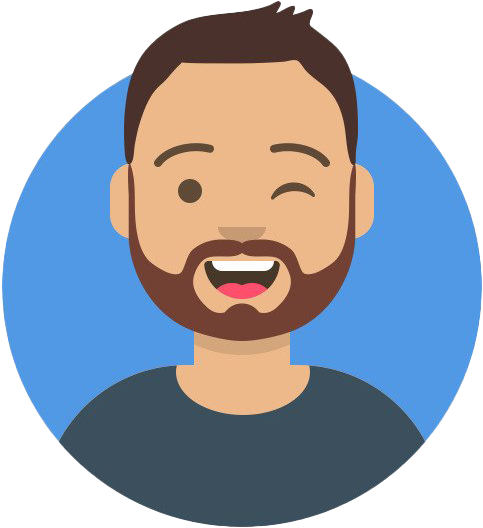 Bearded Man Avatar Graphic PNG Image