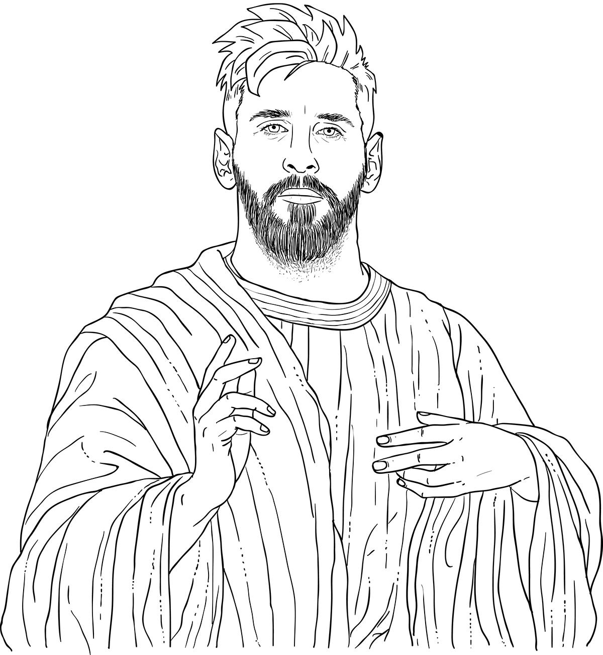 Bearded Man Illustration PNG Image