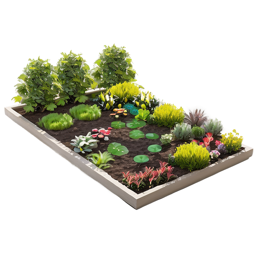 Beautiful Garden Layout Png Vtu PNG Image