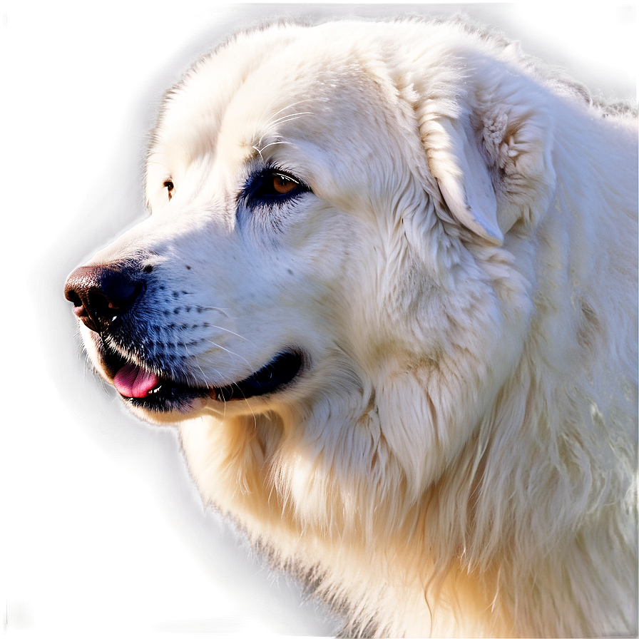 Beautiful Great Pyrenees In Snow Png Rnm PNG Image