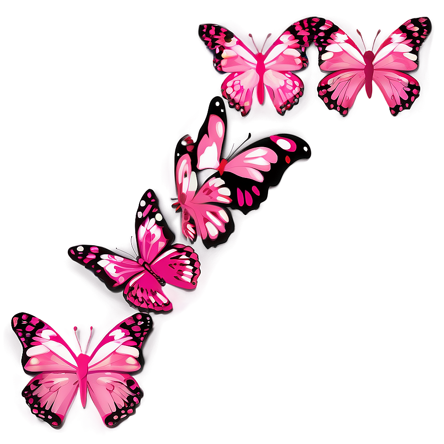 Beautiful Pink Butterfly Graphic Png Mgl PNG Image