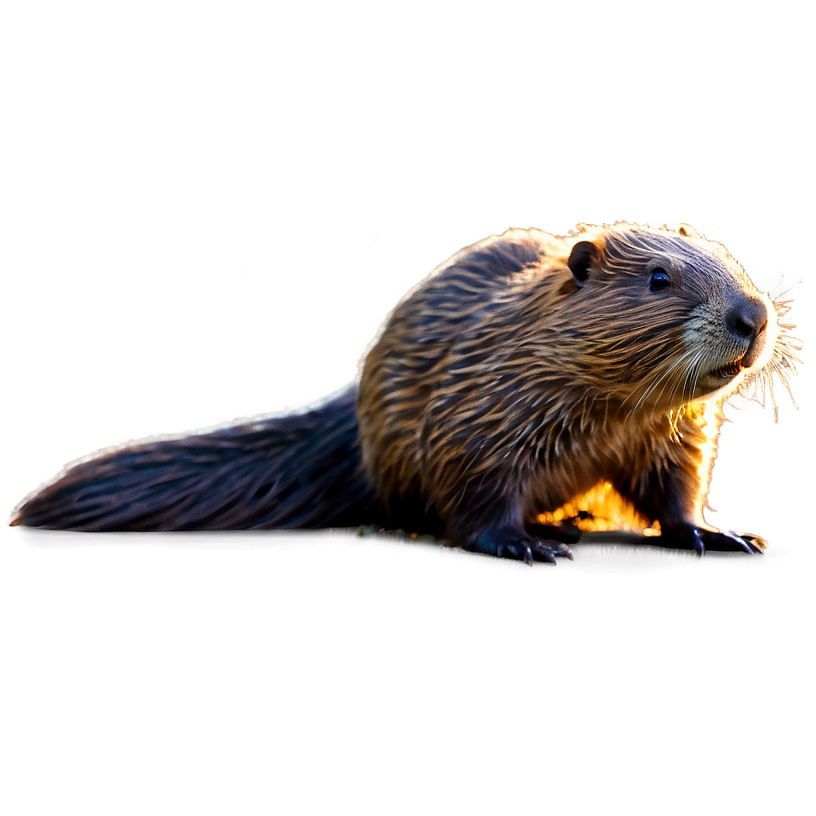 Beaver At Sunset Png Aoq11 PNG Image