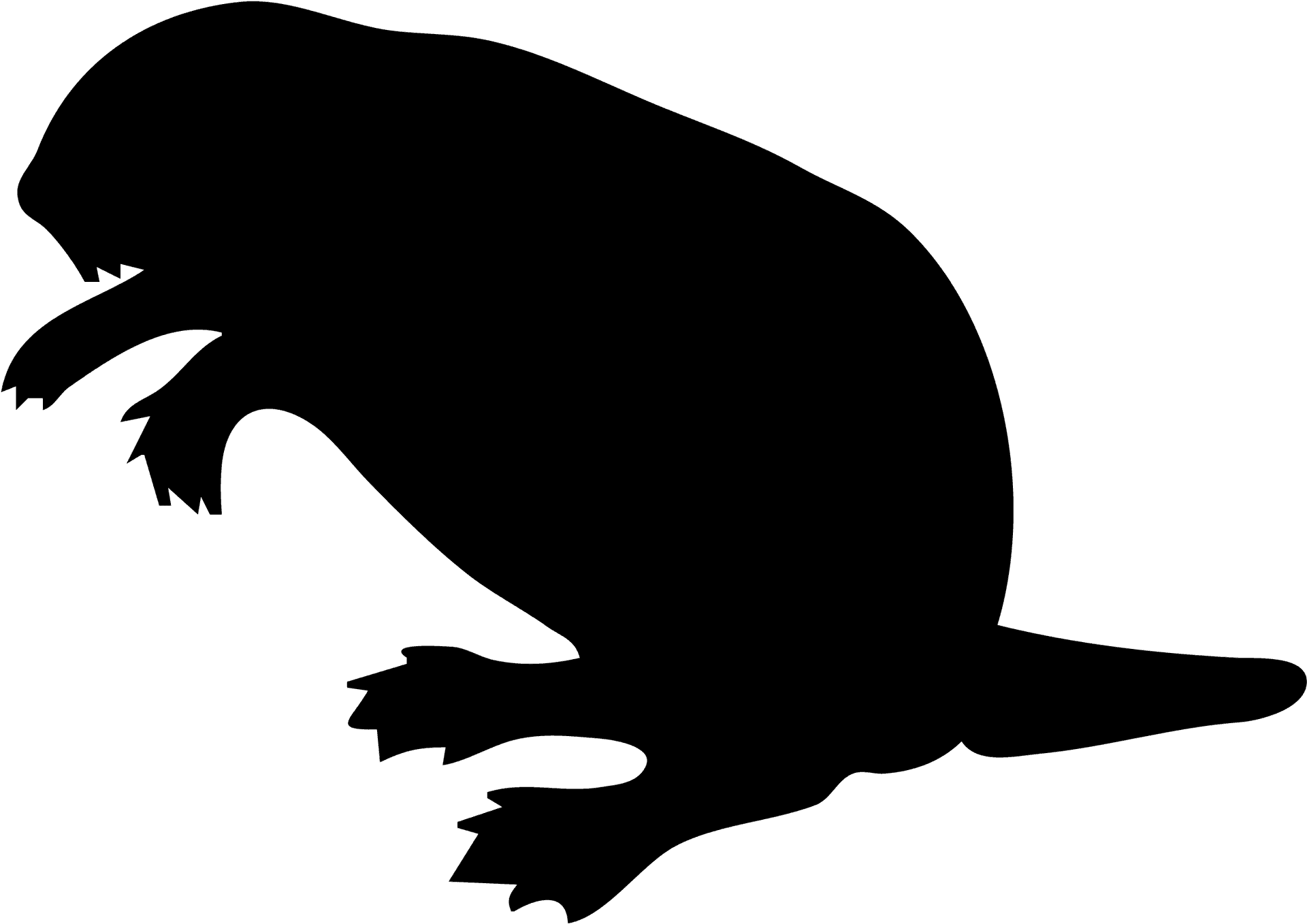 Beaver Silhouette Graphic PNG Image