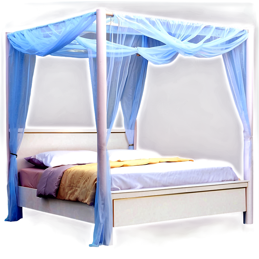 Bed With Canopy Net Png Xsc94 PNG Image