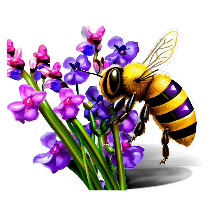 Bee In Garden Png 06252024 PNG Image