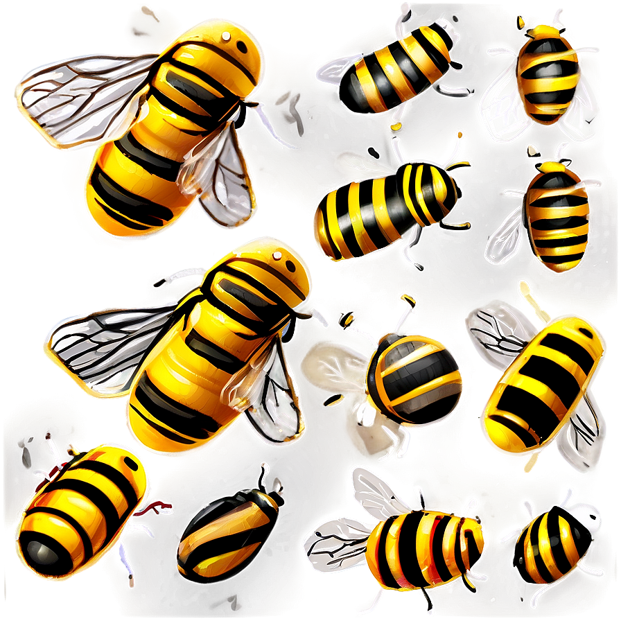 Bee Pattern Png Hcd PNG Image