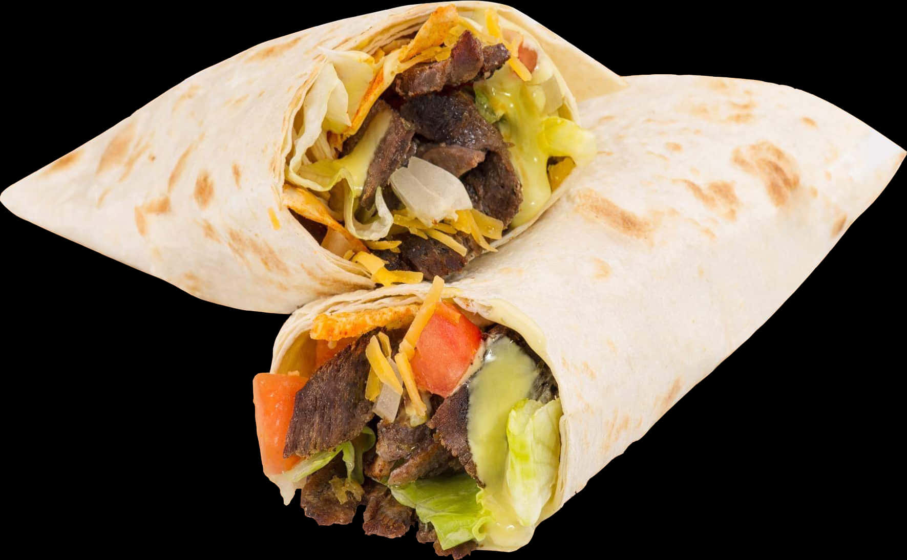 Beef Shawarma Wrap Delicious Filling.jpg PNG Image