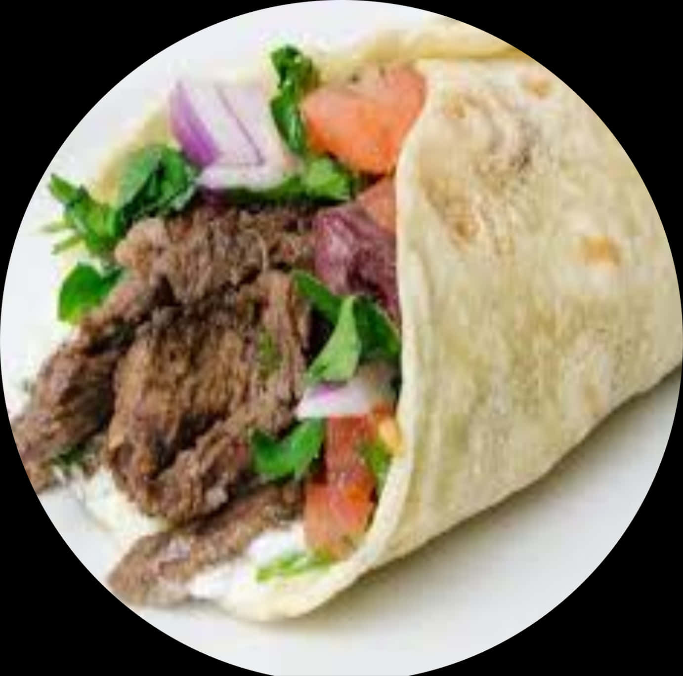 Beef Shawarma Wrap PNG Image