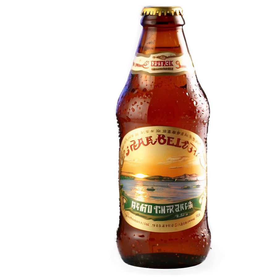 Beer Bottle In Sunset Png Pti75 PNG Image