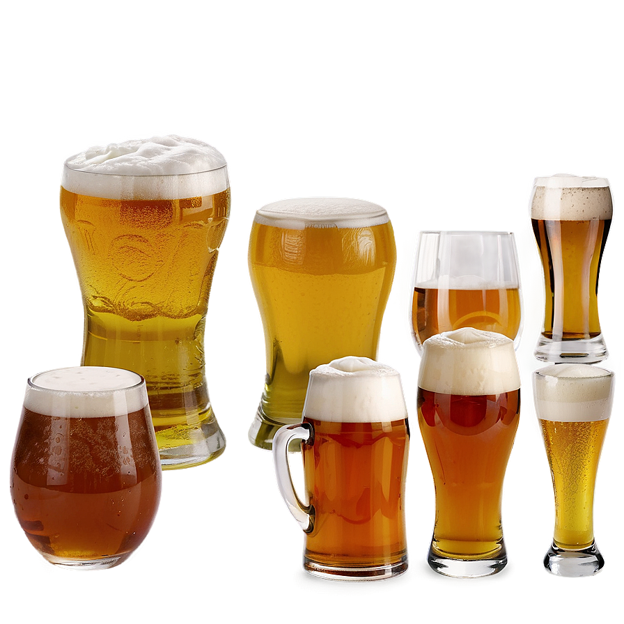 Beer Glass Collection Set Png 06262024 PNG Image