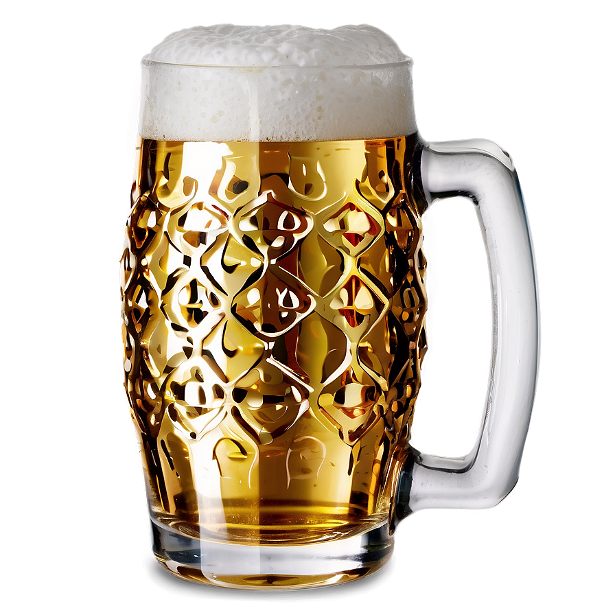 Beer Glass With Gold Rim Png Ipp11 PNG Image