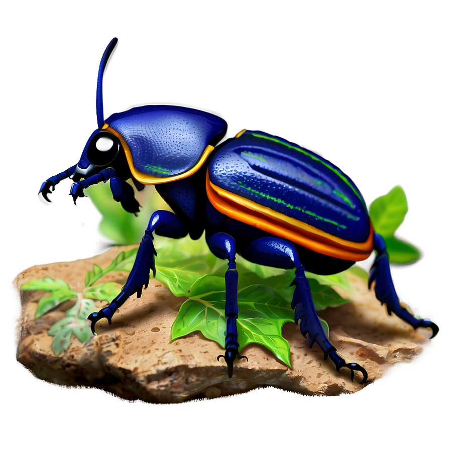 Beetle In Habitat Illustration Png Lqt56 PNG Image